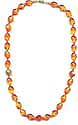 Yummy Orange/Yellow Nugget Bead Necklace with Orange Crystals