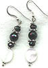 Black Tie Onyx and Mother of Pearl Earrings