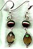 Pretty Tasty Smoky Quartz and Brown Freshwater Pearl Double Drop Earrings