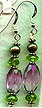 Spring Spectacular  Faceted Amethyst, Faceted Peridot and Green Freshwater Pearl Earrings