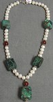 Mount Clair Turquoise Block and Freshwater Pearl Necklace