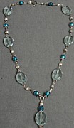 Tranquility Blue Quartz, Freshwater Pearl, and Sterling Silver Necklace