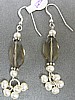 Hyacinthe Smoky Quartz and Freshwater Pearl Earrings