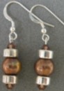 Hot Chocolate Dreams Brown Pear and Sterling Silver Earrings
